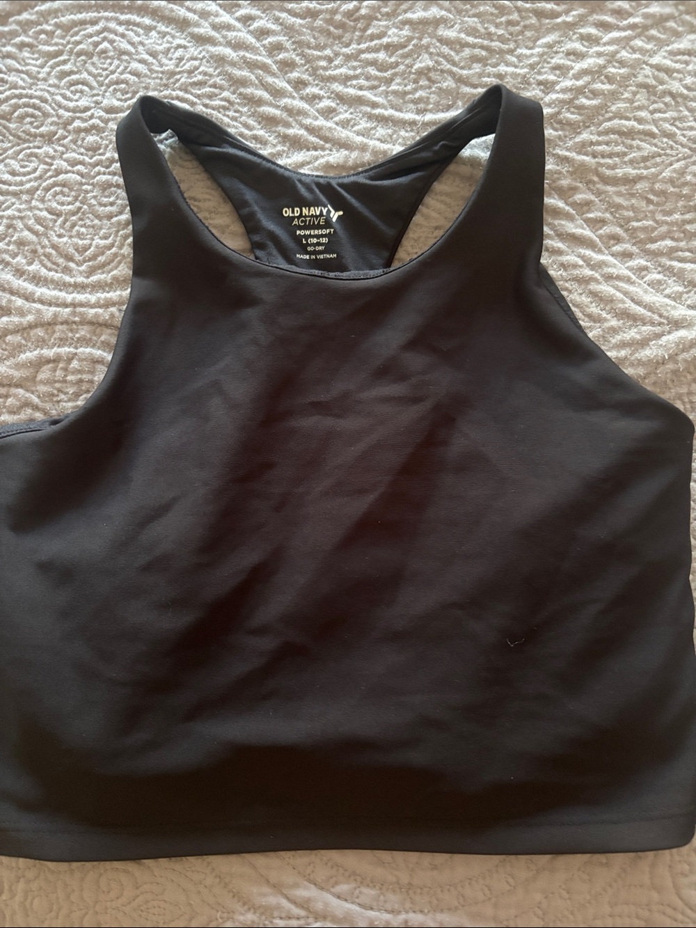 Old Navy Black High-Neck Crop Sports Bra